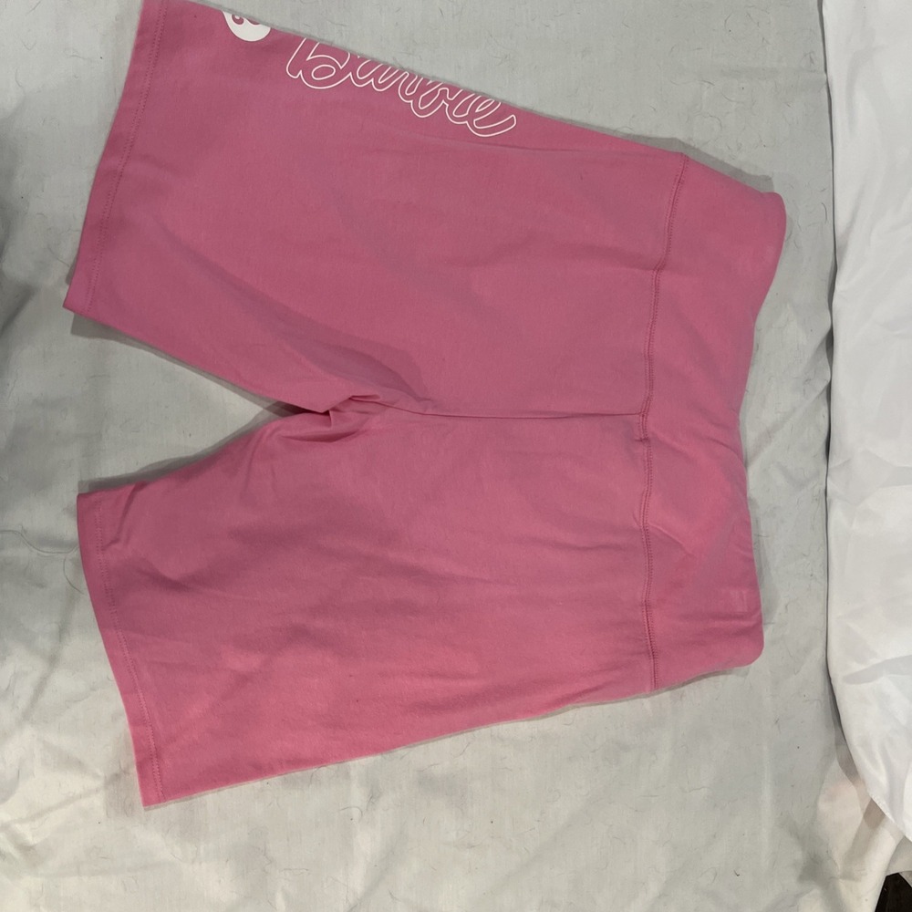 BARBIE BIKER SHORTS PINK WOMENS SIZE large‎ 11-13  stretch vintage 003 - Picture 3 of 6